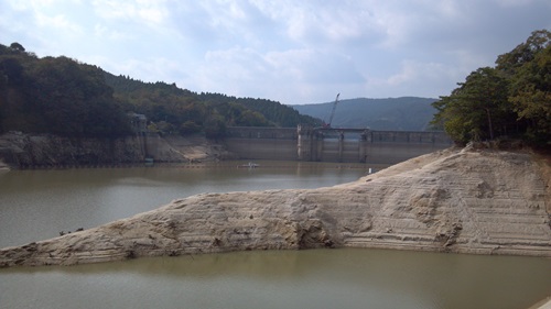 北山ダム改修工事。