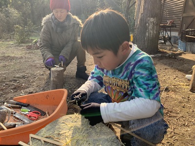 1月の野遊び:竹で遊ぼう