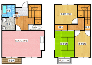 サンセレーノ水ケ江 A棟 間取り図面 サンセレーノ水ケ江 A棟 間取り図面