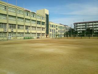 震災から17年目を迎えた神戸鷹取中学校