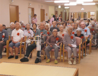 爽医療法人竜門堂の爽風館の敬老会(佐賀県武雄市)
