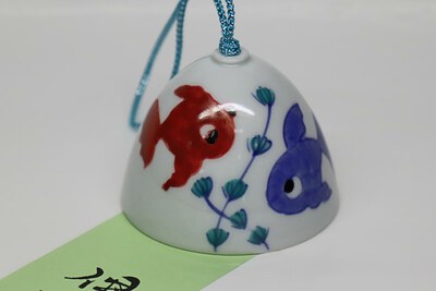 金魚絵風鈴 金魚絵風鈴