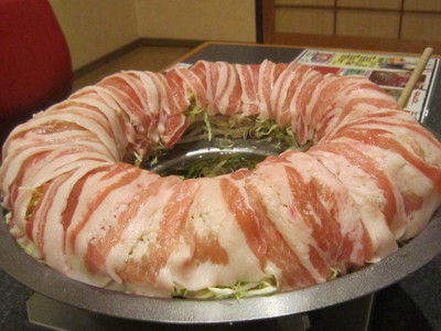 金柑  桜ポークの炊き蒸ししゃぶコース　　いなり寿司弁当