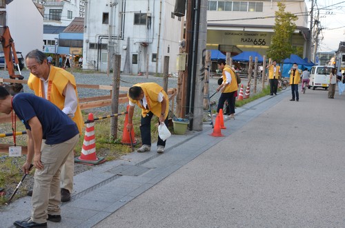 えびすパーティ前に佐賀街ん中ゴミ拾い