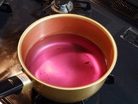 ツルムラサキの茹で汁