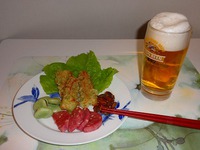 キリンビールで乾杯。