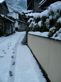 大川内山にも雪が積もりました。
