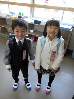 双子の入学式！