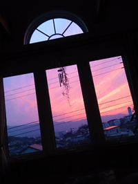桜色の空