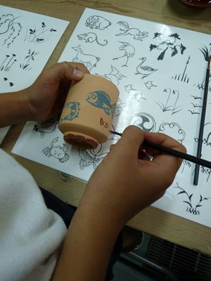 本日の絵付体験