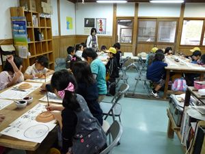 お皿に絵付