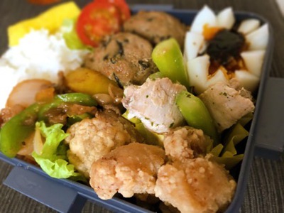 春休みお弁当6日目～ひじき入り和風ハンバーグ