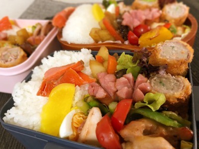 春休みお弁当7日目～肉じゃがにも「れんこんパウダー」