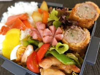 春休みお弁当7日目～肉じゃがにも「れんこんパウダー」