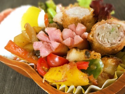 春休みお弁当7日目～肉じゃがにも「れんこんパウダー」