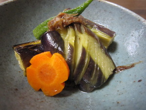 ナスの揚げ煮ひたし
