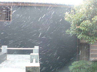 演歌のような吹雪でした！