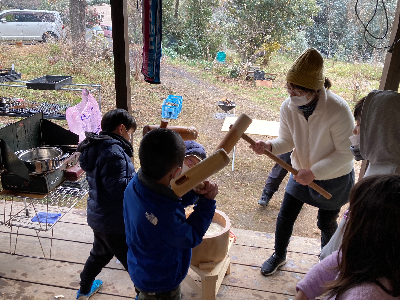 お正月を迎えよう!餅つき・門松づくり! お正月を迎えよう!餅つき・門松づくり!