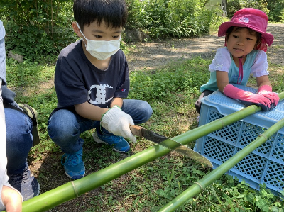 梅雨を楽しもう!梅ジュース・竹パンづくり 梅雨を楽しもう!梅ジュース・竹パンづくり