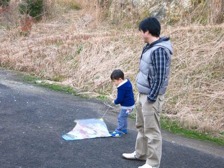 初めての凧あげ