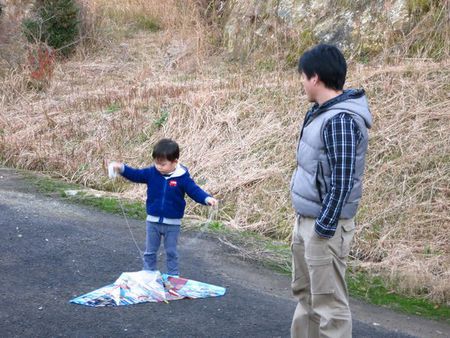 初めての凧あげ