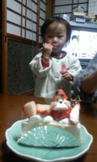 クリスマスケーキ　頂きま~す。
