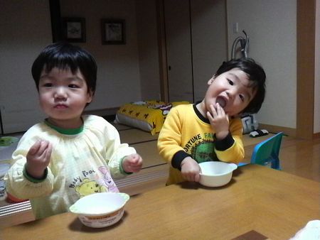 虎仙窯の孫達