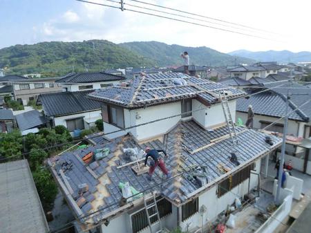 多久市Ｏ様邸　屋根瓦葺き替え工事②