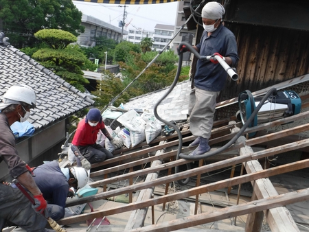 佐賀市水ヶ江 Y様邸葺き替え工事～地瓦葺き～