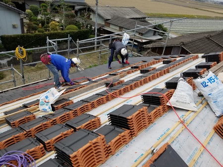 小城市芦刈　N様邸　新築工事―地瓦葺き―