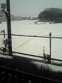 車窓から雪景色