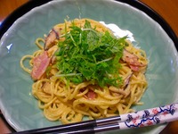 豆乳みそカルボナーラ