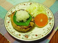 山菜豆腐ハンバ－グレシピ