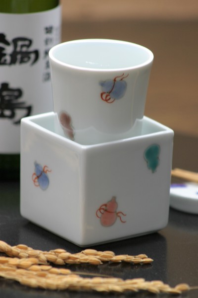 伊万里焼の枡酒セット