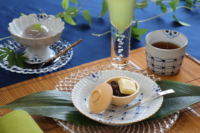 夏の和菓子を愉しむテーブルコーディネート