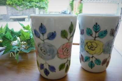 薔薇のフリーカップ