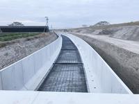【早津江川早津江上流地区築堤外工事】水路設置完了!