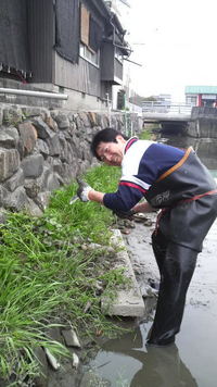 春の河川清掃