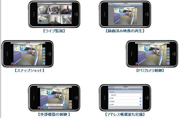 【監視カメラ】：モバイルデータ通信、ネットワークカメラ