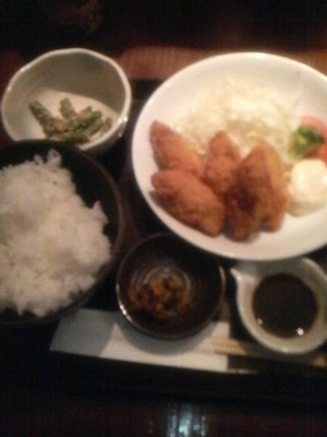 銀座でカキフライ膳!?☆