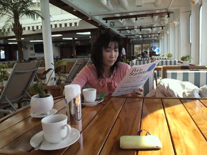 出港までのコーヒータイム