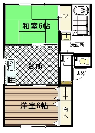 ２DKアパート＠高木瀬東